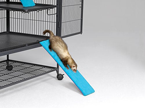 MidWest Homes for Pets Ferret Nation Exit Ramp & Cover for Ferret Nation & Critter Nation Small Animal Cages | Measures 25L x 5.5W - Inches - color: Black, size: 25.3"L x 5.5"W x 4.8"H
