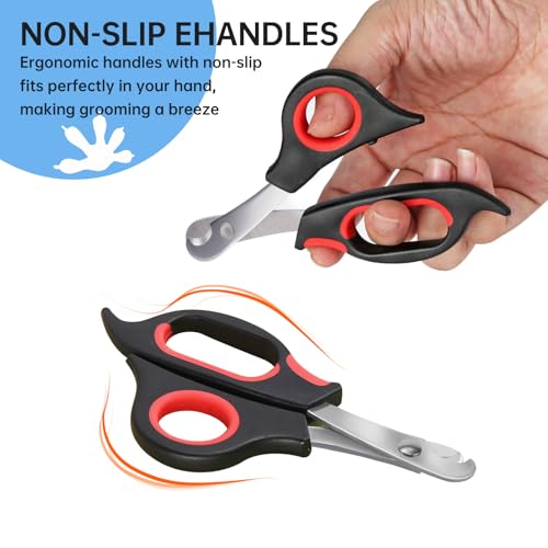 Bearded Dragon Nail Clippers with Precise Angled Edges | Stainless Steel Bearded Dragon Toe Nail Clippers (Reddish Black) - color: Reddish Black