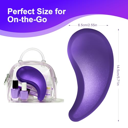 Small Dog Brush, Skin-friendly Soft Bristles (Dark Purple) | Puppy Hair Brush, Massage and Bath Supplies, Pet Grooming Tool for Teddy, Yorkies, Maltese, Shih Tzu, Chihuahua - color: Dark Purple