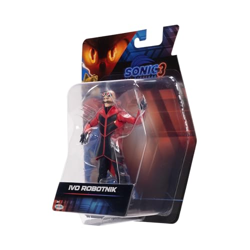 Sonic 3 Movie Action Figures 5-Inch Ivo Robotnik Collector Toy Figure, Highly Articulated for Boys Girls - Officially Licensed Sonic The Hedgehog 3 Movie Product - color: Ivo Robotnik