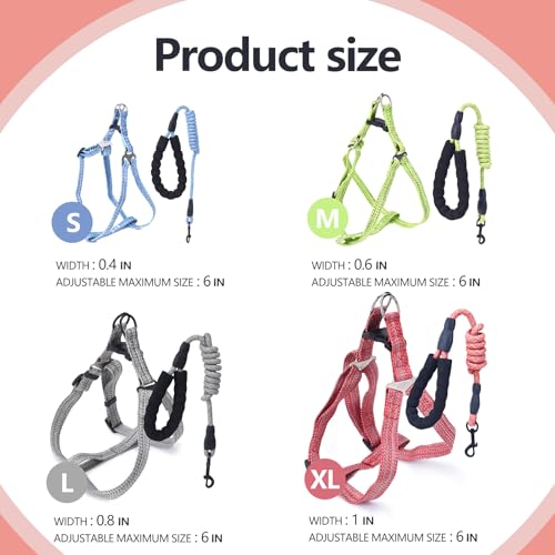 YeeBeny Mini Pig Harness Adjustable with Leash Foam Handle Pink, L | Adjustable Small Pig Harness with Leash Infinity Style Lead and Soft Foam Handle for Walking Training Jogging - color: Pink, size: L