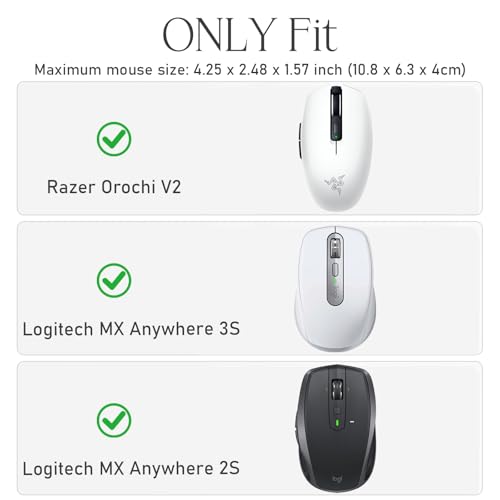 Mouse Case for Razer Orochi V2/ Logitech MX Anywhere 3S / 2S / 3/2 Compact Performance Mouse (White)