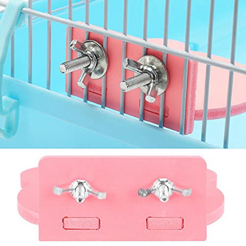 Pink Perch Bird Platform, Double Screw Standing Platform Stand Parrot Climbing Grinding Cage Toy, Comes with Screws, for Small Anminals Mouse Lovebird Finches Exercise