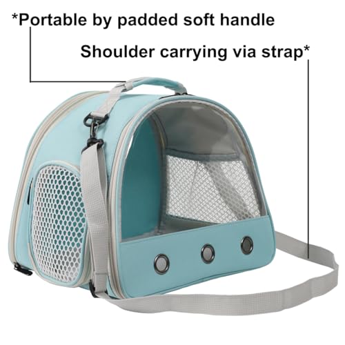 Bearded Dragon Travel Carrier with Absorbent Pad Set, Pee Pad with Leak-Proof Quick-Dry Design for Guinea Pig,Portable Guinea Pig Bag for Sugar Glider,Hedgehog,Rat,Bunny,Rat,Outdoor Used - color: Blue