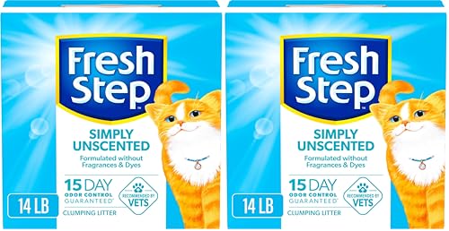 Fresh Step Cat Litter, Unscented, Odor Control | Clumping Formula | Activated Charcoal | 14 lb | Pack of 2 - size: 14lb (Pack of 2)