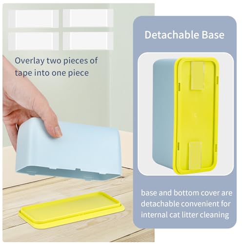 DHXYZZB Cat Litter Scoop with Holder, Metal Cat Litter Scoop Deep Shovel Kitty Poop Scooper Stand for Litter Box, Fast Sifting Non-Stick Cat Poop Sifting with Container to Store cat Scooper - color: Green