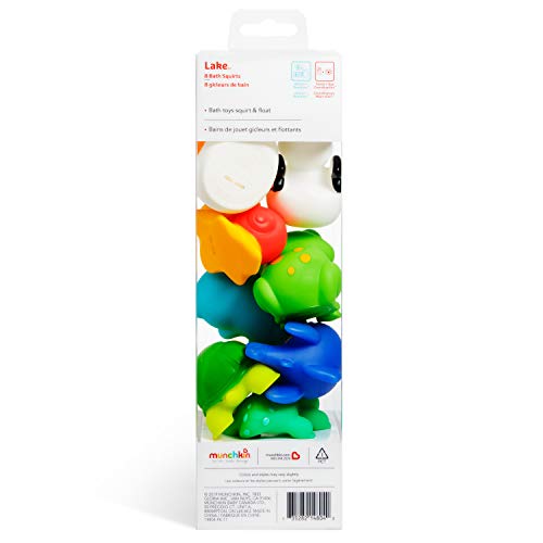 Munchkin Baby Bath Toy Squirts for Babies and Toddlers 9 Months and Up, Lake Animal Squirters, 8 Pack - size: 8 Pack, style: Lake