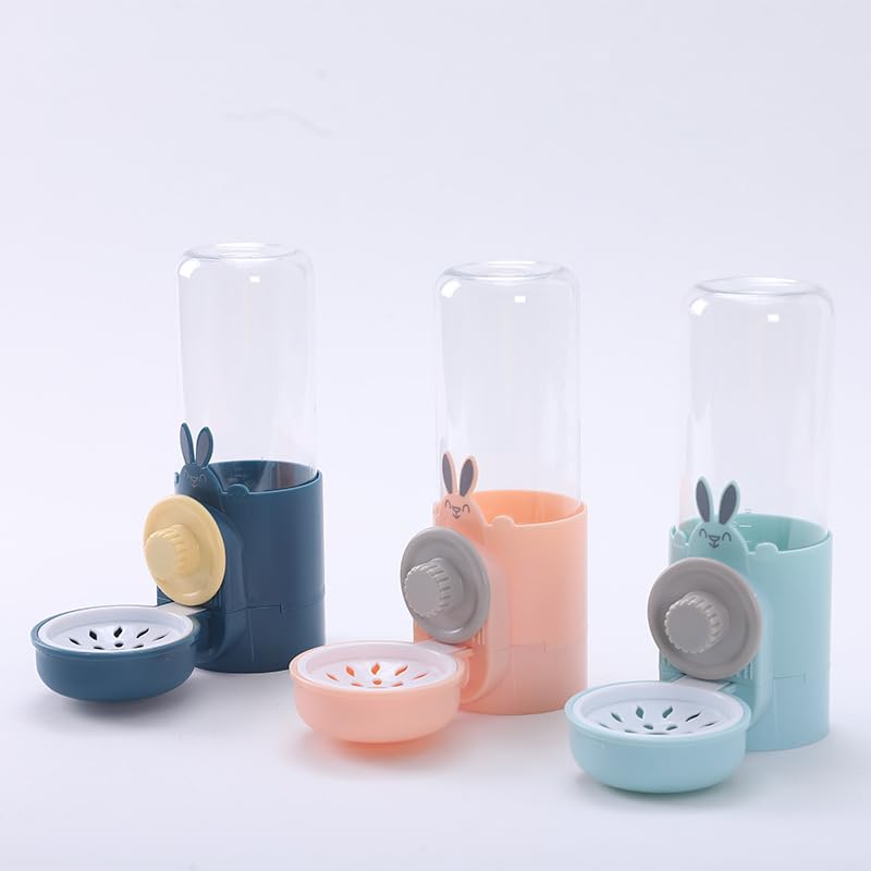 Cage Hanging Automatic Bunny Food Water Dispenser Gravity Rabbit Feeder and Water Bowl Ferret Cages Accessories, Cage Cat Food Bowl for Chinchilla Guinea Pig Hedgehog (Water Bowls Light Blue) - color: Water Bowls Light Blue