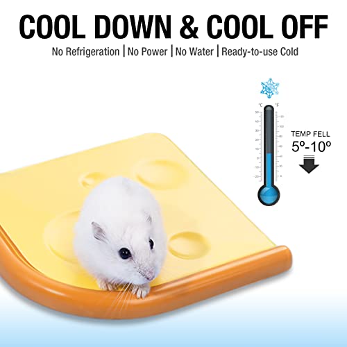 Ceramic Hamster Bedding,Rabbit Cooling Pad/Summer Heat Dissipation Plate,Pet Cooling Mat for Rabbits/Guinea Pig/Dwarf Hamster/Gerbil/Chinchilla/Bunny and Other Small Animals