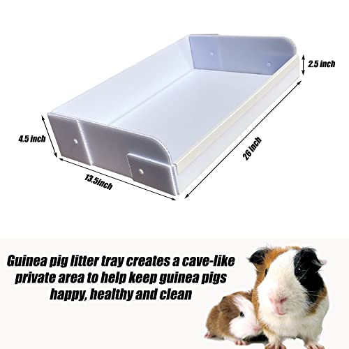 Guinea Pig Litter Box for All C&C and Midwest Cages,Guinea Pig Kitchen Area Keep The Pig Cage Clean and Tidy - color: White, size: C&C 1X2