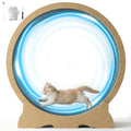 Cat Wheel for Indoor Cats, 48 Inch Diameter Exercise Running Wheel | Enhanced Base, Safety Lock, Quiet, For Cat's Longer Life Fitness, Wide Surface, Low-Entry Design, Easy Assembly, Natural Wood - color: Natural