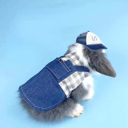 Rabbit Harness and Leash for Walking Escape Proof - Cute Mesh Breathable Bunny Vest Harness Outdoor Camping Hiking Training - Also Suit for Ferret Kittn Puppy Small Animals (Large) - size: Large
