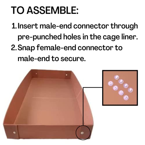 Midlee Guinea Pig Plastic Cage Liner, Pink, 47" x 24" | Waterproof, Easy Clean Up