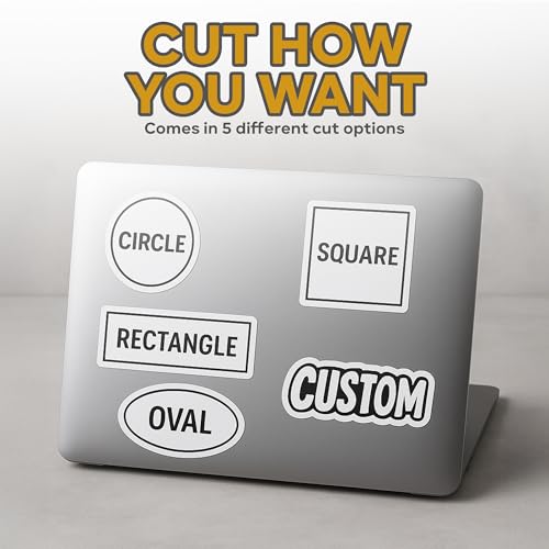 Custom Stickers Personalized - Custom Pack Die Cut Vinyl Decals | Print Your Own Sticker, UV-Resistant Customized Sticker Labels for Jars, Laptops, Bottles, Custom Labels for Business Logo