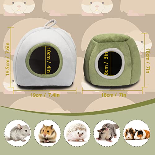 YUEPET Guinea Pig Bed 2 Pack, Washable Guinea Pig Hideouts, Stump & Yurt | Guinea Pig Hideout, Guinea Pig House, Soft Plush Fabric, Removable Cushions, Green Stump & Gray Yurt, Anti-Slip Bottoms - color: Gray Yurt Tent & Green Stump
