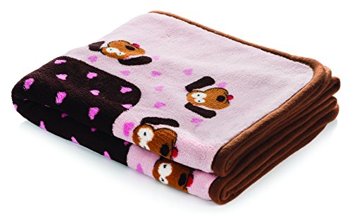 Snuggle Puppy Blanket for Pets - Cozy Dog Blanket for Small Dogs - Machine Washable Dog Blanket - color: Pink