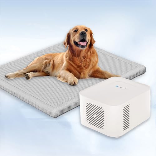 Pet Pad Cooling System for Summer, Consistent Cooling Water Mat for Dogs and Cats, No Refrigeration or Chemical Gel Needed, Machine Washable Bed, Ideal for Home and Crates (Light Gray, XL) - size: 39"L x 27"W x 1.5"Th