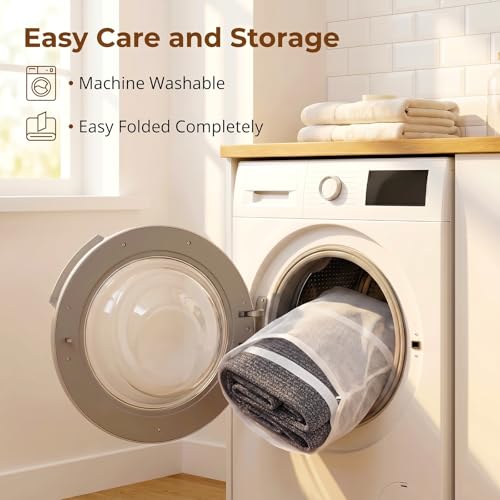 OIASKET 108L Cotton Rope Storage Basket for Living Room and Bedroom 25"x16"x16" Woven Laundry Basket, Heavy Duty Bin for Blankets, Pillows & Toys, Pet-Safe & Scratch-Free, Black - color: Black