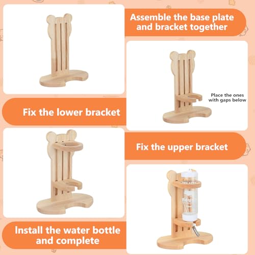 Hamster Cage Accessories & Habitat Set, Wooden Maze House, Adjustable Silent Wheel, Water Bottle Set, Wooden Bench，Sand Bath tub & Chew Toys, 20 Pcs Kit for Dwarf Hamster Gerbil Mouse (Upgrade) - size: Upgrade