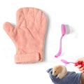 Hamster Calming Bite Proof Gloves and Grooming Brush Set, Hamster Bite Resistant Gloves Massage Brushes, Anti-Bite Glove Grooming Supplies For Small Animals Rabbit Rat Sugar Glider (Pink) - color: Pink