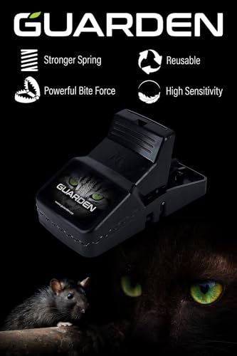 Rat Trap Six Pack - Powerful Reusable Traps for a Quick Kill Indoor or Out | Easy-Bait, Easy-Set Traps Catch Rats, Mice, Voles and Chipmunks Quickly Without Poison or Electricity - size: 6 Pack Rat Traps