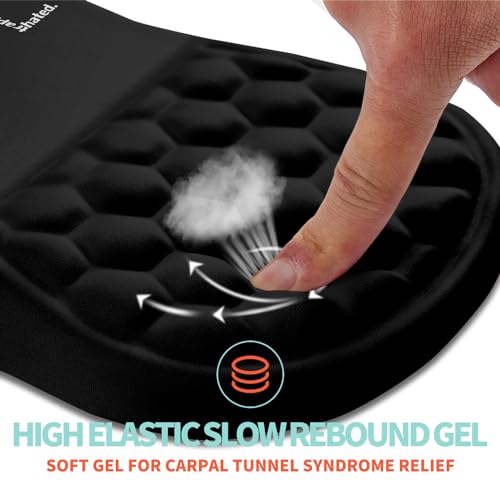 Ergonomic Mouse Pad Wrist Support with Memory Foam Massage Bulge, Carpal Tunnel Pain Relief Mousepad Wrist Rest for Mouse(12x8 inch, I Am Fine) - color: Kg022-i Am Fine