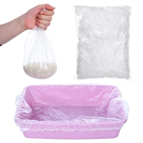 50 Pcs Disposable Plastic Cage Liners, Leak-Proof Small Animal Toilet Film for Rabbit Guinea Pig Hamster Litter Box Tray, Quick Cleanup Essentials for Indoor Cage