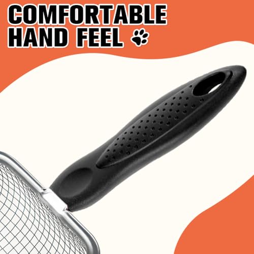 Cat Litter Scoop,Sturdy Litter Cleaner Corner Shovel,Stainless Steel Mesh Litter Shovel,Easy to Clean Reptile Terrarium Sand Waste,Beach Shovel(Black) - color: Black