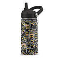 Cat Gifts for Boys Girls, 16 oz Water Bottle with Straw Lid, Stainless Steel Insulated Tumbler, Cute Cats Water Bottle for Cats Lovers, Black Cat Cup Gifts for Birthday Christma (1pcs) - color: Cats