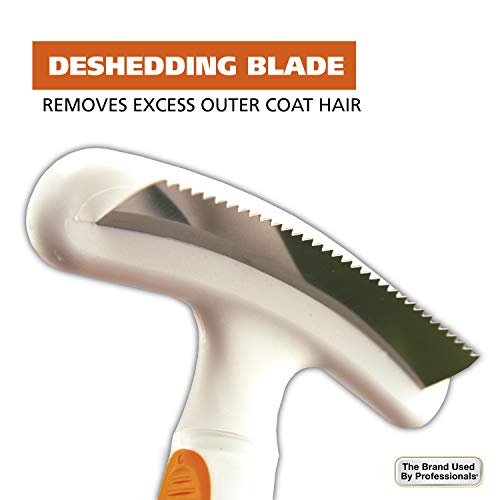 Wahl 2-in-1 Combination Double Row Pet Rake with Hair Shedding Blade | De-Shed And Detangle Dog Or Cat Fur With One Combo Tool, The Brand Used By Professionals – Model 858424 - size: 1 Count (Pack of 1)