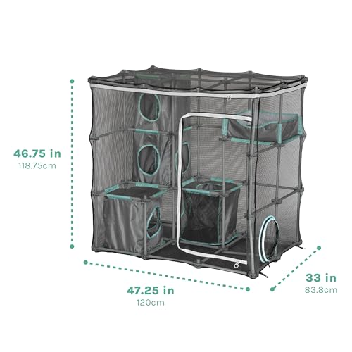 Kitty City Outdoor Catio Furniture and Play Kits for Cats, Outdoor Mega Kit - color: OUTDOOR MEGA KIT