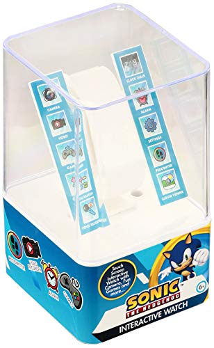 Sonic the Hedgehog Kids Smart Watch - Interactive Touchscreen with Games, Selfie Camera, Step Tracker, Alarm, and Printed Silicone Strap - Fits Wrists 5.5" to 8.0" - color: Sonic Speed