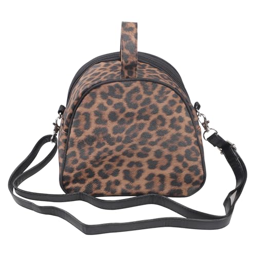 IPENNY Leopard Print Pet Carrier for Small Animals, Portable & Breathable Travel Handbag for Hamster, Sugar Glider, Hedgehog (7.3" L x 6.3" H x 3.1" W)