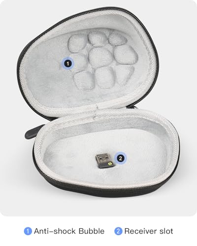 Travel Carrying Case Replacement for Logitech MX Master 4 / MX Master 3S / Master 3 / Master 2S Advanced Computer Wireless Mouse- Upgrade Version No Shake