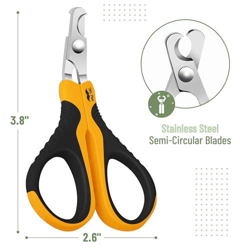 Mr. Pen- Cat Nail Clipper, Stainless Steel | Professional Sharp Cat Claw Trimmer for Small and Medium Cats, Pet Nail Clipper with Sturdy Non Slip Handle - color: Orange/Black