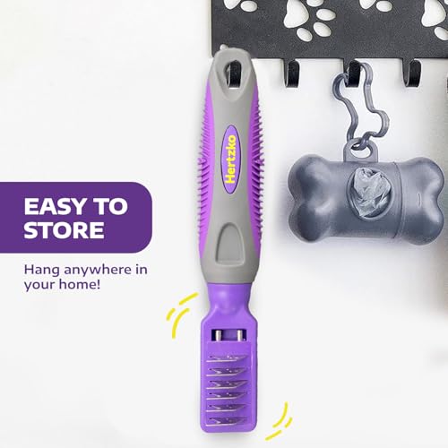 Hertzko Dematting Comb for Dogs Grooming Tool for Long and Short Haired Pets - Matted Cat Fur Remover for Small Dogs, Cats, and Rabbits - Tangle and Knot Remover Brush - size: 6 Teeth