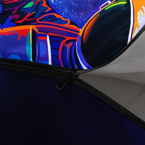 Axolotl Gamepad Sleeping Bag,3 Season Warm and Cool Weather Game Console Sleeping Bag for Boys Teens,Waterproof Lightweight Geometry Hexagonal Sleeping Bag for Traveling,Outdoors Camping,Blue,Black - color: Astronaut