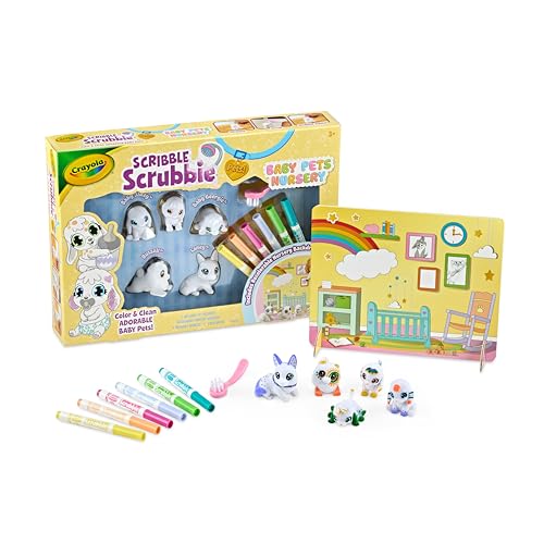 Crayola Scribble Scrubbie Baby Pets Nursery, Baby Animal Toys for Toddlers & Kids, Gift for Girls & Boys, Ages 3, 4, 5 - size: Small, style: Baby Pets