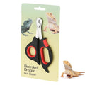 Bearded Dragon Nail Clippers with Precise Angled Edges | Stainless Steel Bearded Dragon Toe Nail Clippers (Reddish Black) - color: Reddish Black