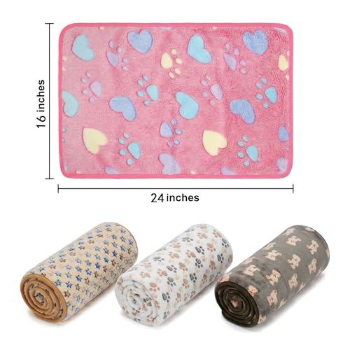 18 Pack Small Animal Cage Liners Absorbent Washable Fleece Mats 40 x 60 cm / 15.7 x 23.6 in Reusable Pee Pads for Guinea Pig Rabbit Hamster