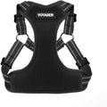 Voyager Step-in Flex Adjustable Dog Harness - Black, Medium | 17 - 21" in Chest, Fully Adjustable, Reflective Bands, All Weather Breathable Air Mesh, Lightweight, Fast Drying - color: Harness (Black), size: M