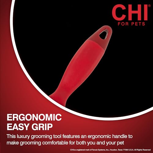 CHI for Dogs Rubber Fur Accumulator Brush, Dog Grooming Tool for Removing Loose Hair and Lint from Coats Furniture Clothing and Car Seats, Flexible Rubber Bristles, Easy Clean Grooming Brush | Flexible rubber bristles, removes loose hair and lint from coa