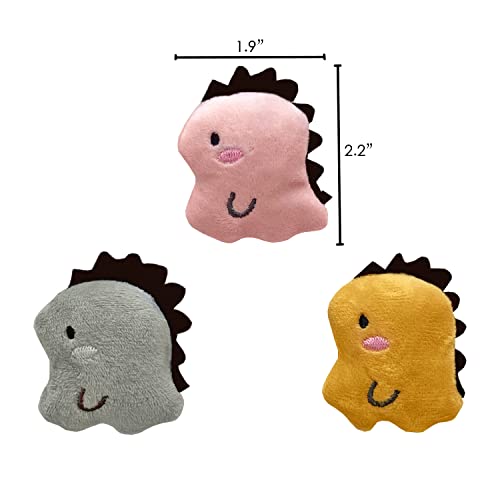 3 Pcs Cute Small Animal Accessories Toys Dinosaur for Hedgehog Supplies Guinea Pig Hamsters Small Pet Toy Gift Photo Shoot Cage Accessory