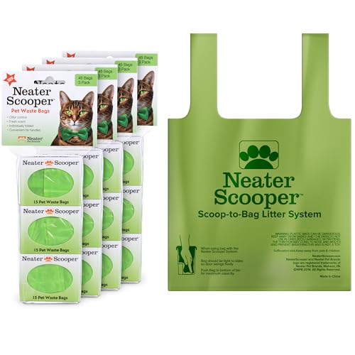 Neater Pets Neater Scooper Standard Size Refill Bags for Standard Neater Scooper Litter Scoop with Bags (12 Boxes, 180 Count) - size: 1 Count (Pack of 180)