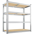 REIBII 40"W Storage Shelves,Adjustable Garage Shelving Rustproof For Pantry | 4-Tier Metal Shelving,Rust-resistant,5MM Thick for Closet Kitchen Basement Laundry,40" W x 19.7''D x 60''H, Silver,2000LBS - size: 40"W x 19.7"D x 60"H