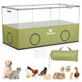 Pawaboo Small Animal Playpen, Foldable Pet Cage Tent, Green | For Puppy Kitten Guinea Pig Rabbit Chicken Hamster, Indoor Outdoor Use, Breathable Mesh Wall and Bottom - color: Avocado Green