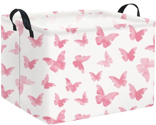 Rectangular Butterfly Basket Kids Baby Storage Basket Cute Toy Storage Bin Organizer Shelf Boom Room Decor(Butterfly) - color: Butterfly