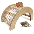 Hermit Crab Climbing Arch Bridge Wooden and Rope Hermit Crab Climbing Toys Hermit Crab Supplies Small Animal Cage Accessories for Hamster Lizard Chameleon Reptile - style: Arch Bridge