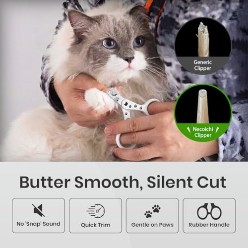 Necoichi Purrcision Stainless Steel Cat Nail Clipper, Made in Japan (White) - style: White