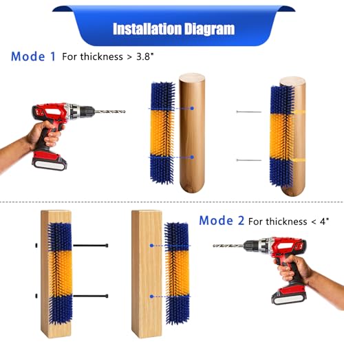 2pcs, Horse Brush, Livestock Scratching Brush, Goat Brush, Goat Scratching Post, Includes 8 Screws, Livestock Scratcher For Horses, Cows, Goats & Pigs Promotes Cleanliness & Skin Health